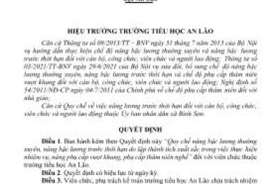 Quy chế nâng lương 2026